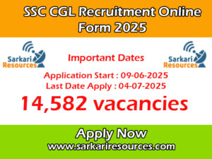 SSC CGL Recruitment Online Form 2025