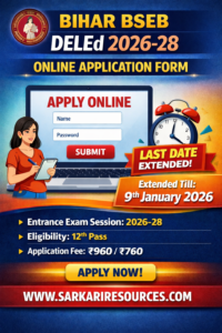 Bihar BSEB DElEd 2026-28 online application form